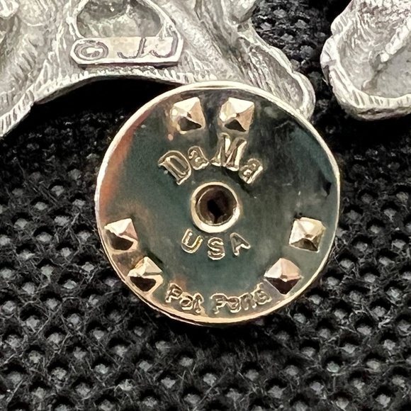 JJ Jonette Vintage Pewter Cat Kitty Earrings Signed JJ - Picture 8 of 13